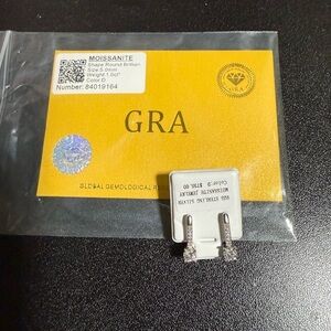 Moissanite Silver Earrings GRA